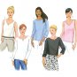Easy Pullover Tops Sewing Pattern Tanks Crop Round V-neck Suits Casual 12-16 6943
