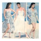 Corset Top Skirt Sewing Pattern Shorts Strapless Tank Vintage 80s Beach Summer 8-12 5672