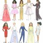 Barbie Doll Fashion Clothes Sewing Pattern Wardrobe Dress Jumper Gown Party Evening 10 Outfits 9838