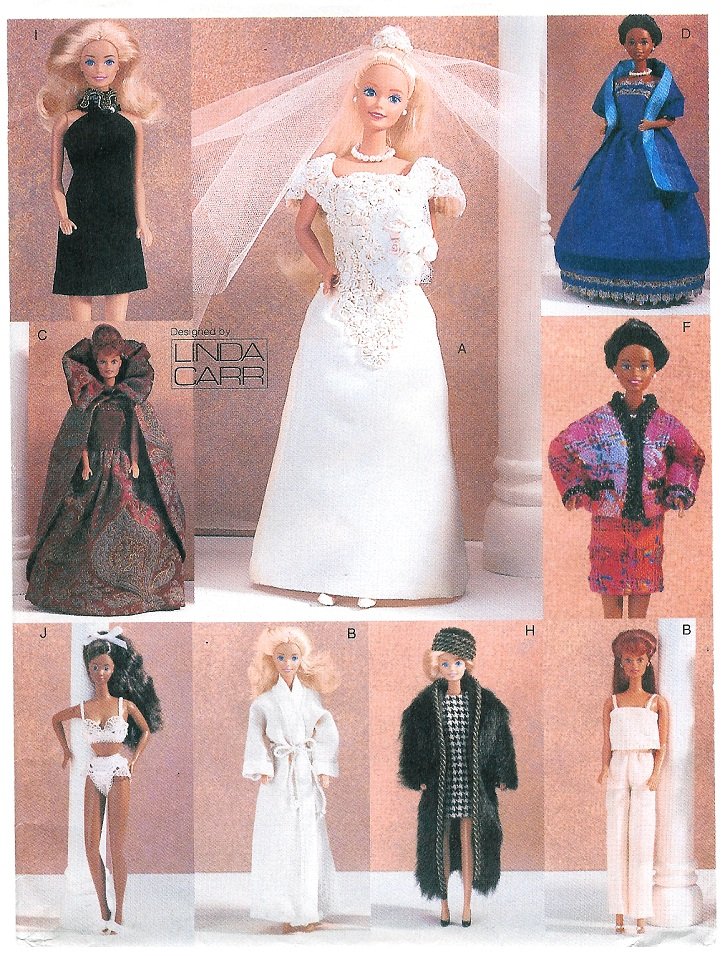 Vogue 9834 639 Pattern CUT See Descrp 1980s Vintage Fashion Barbie