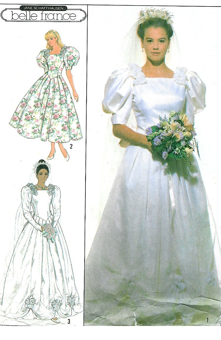 Vtg Wedding  Gown  Sewing  Pattern  Princess Dress  Fitted 