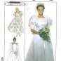 Vtg Wedding Gown Sewing Pattern Princess Dress Fitted Bodice Roses Short Long Puff Sleeve 10 9051