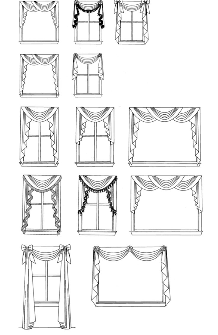 Waverly Window Topper Sewing Pattern Swag Jabot Valance Drape DIY Home Decor 3804