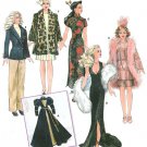 Couturier Gene Tyler Doll Clothes Pattern 15.5 Flapper Dress Jacket Stole Coat Medieval Kimono 9049