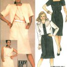 Square Neck Dress Crop Jacket Sewing Pattern Vintage Retro Mod Button Front Knee Length Plus 18 9002