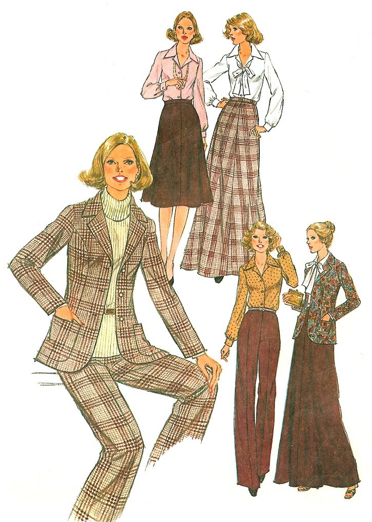 VINTAGE SEWING PATTERNS - Skirts, Pants, Tops, Outfits, Suits, Jackets &  Coats