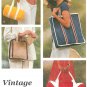 Tote Bags Sewing Pattern Easy Duffle Handbag Square Shopper Bookbag Gym Travel Vintage 8874