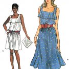 Vogue Vintage Sewing Pattern Ruffle Top Sundress Sleeveless Dress Flounce 6 8 10 8664 Easy
