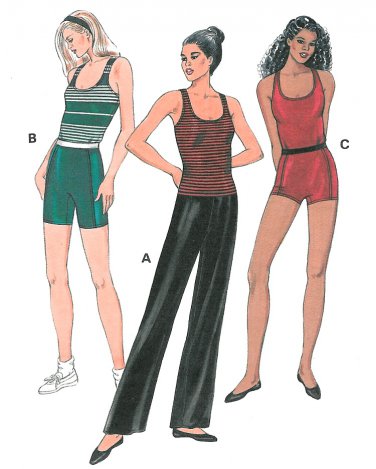 Dance Top Pants Shorts Sewing Pattern Yoga Workout Exercise Clothing Easy XS-XL 2723