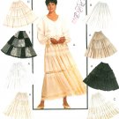 Broomstick Tiered Skirt Sewing Pattern 10 14 Boho Hipster Gypsy Easy Pull On Ankle Length 6889