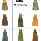 Easy Jumper Dress Sewing Pattern 8 10 12 Empire Bib A-line Skirt 2 Lengths 8395