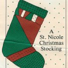 Patchwork Christmas Stocking Sewing Pattern Sleigh Geese Vintage Large 20 Inch St Nicole