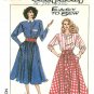 Button Front Dress Sewing Pattern 6/8 Vintage Flared Skirt Long Sleeve Lucy Below Knee 9014