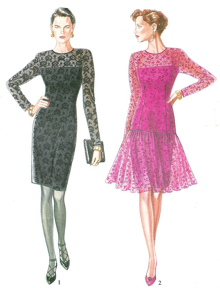 Lace Dress Sewing Pattern 8 16 Sexy Slim Fit Flounce Prom Evening 