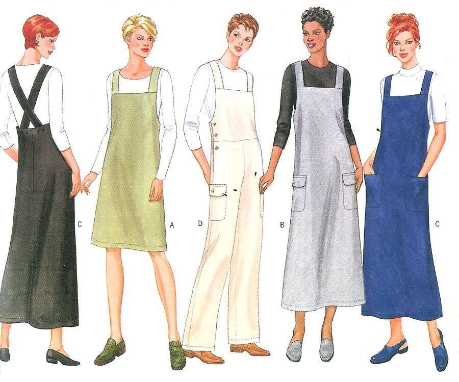 Jumper Jumpsuit Sewing Pattern 8 12 Easy Overalls Dress Pant Loose Fit