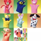 Hand Puppets Sewing Pattern Animals Bear Cat Monkey Pig Rabbit Dog Mouse Toy 4209