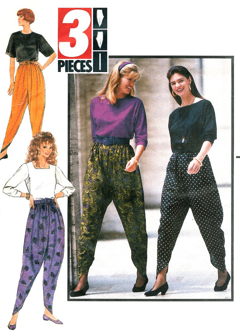 Harem Pants Sewing Pattern Vintage Plus 1622 Genie Gypsy Boho Easy 3