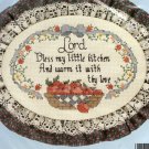 Lord Bless My Kitchen Counted Cross Stitch Project Instructions Vintage 1988 5 x 7