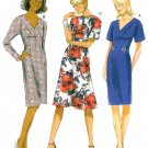 Fitted Dress Sewing Pattern Plus 16-24 Easy Knee Length Sexy V-neck Long Short Sleeve 5851
