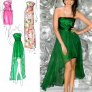Formal Dress Sewing Pattern 4-12 Wrap Bust Short Long Overskirt Strapless Sexy Evening Prom 0222