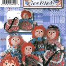 Classic Raggedy Ann Andy Sewing Pattern 21 Inch Doll Toy Dress Pinfore Jumper Bloomer Hat 5868