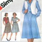 Button Front Dress Vest Sewing Pattern 16 Vintage Shirtdress Below Knee Easy Long Short Sleeve 5496