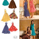 Halter Dress Sewing Pattern 6-14 Prom Formal Evening Party Bubble Flared Skirt 3823
