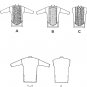 Tunic Shirt Sewing Pattern 18/20 Plus Button Front Kimono Sleeve Ruffle Shirt Vintage 3408