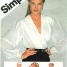 Misses Wrap Front Blouse Sewing Pattern 8 Vintage Dress Top Pirate Sleeves Wide Collar Vintage 6221