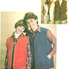 Misses Quilted Vest Sewing Pattern 10 12 Easy Lined Ski Outdoor 70s Open Front 8644
