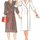 Double Breasted Dress Sewing Pattern 8-16 Easy Button Front Shirtdress Wide Shawl Collar 4736