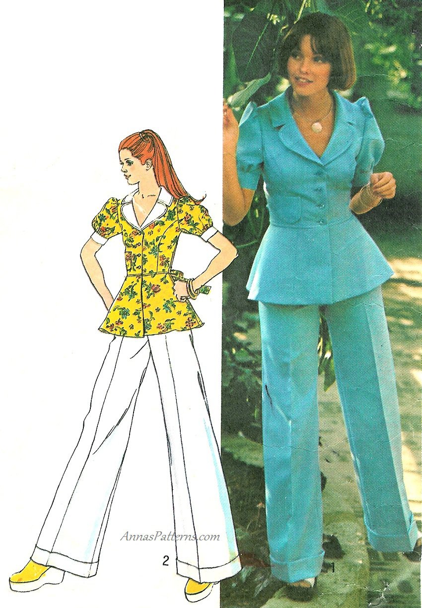 Simplicity 9172 Dress Tunic Bellbottom Pants Size 1112 Bust 32 Used Sewing  Pattern