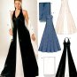Evening Gown Sewing Pattern 6-16 Prom Formal Dress Halter Strapless Contrast Gore 6318