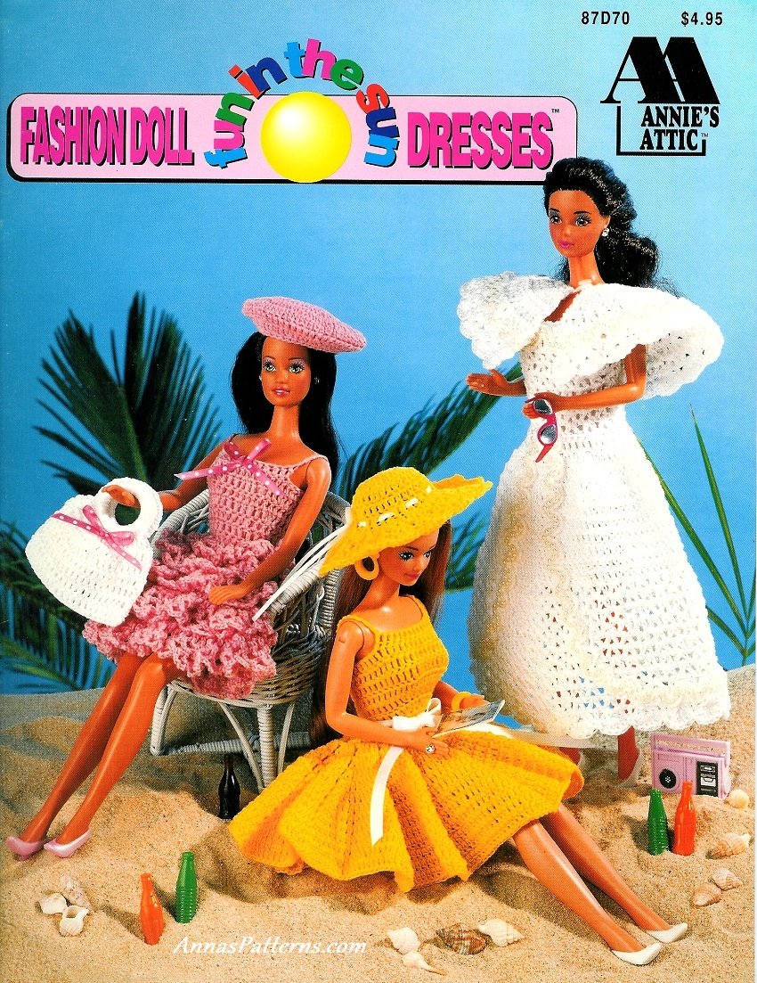 Crochet Sun Dresses Patterns Barbie Fashion Doll Hats Beach Halter