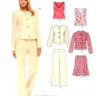 Misses Wardrobe Sewing Pattern 10-22 Crop Jacket Pants Gored Skirt Top Modern Fashion 6570