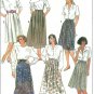 Plus Size Below Knee Skirt Sewing Pattern Easy Soft Pleats Gathers 80s 2 Lengths 14-18 9258