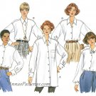 Oversize Loose Shirt Sewing Pattern Misses Plus 18-22 Button Front Long Sleeve 3700