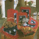 Kitchen Linen Sewing Pattern Star Table Place Mat Potholder Napkin Blender Mixer Toaster Cover 7785