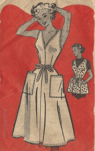 Anne Adams Apron Wrap Dress Sewing Pattern 12 Wrapron Jumper Easy 1952 Original 4803