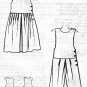 Jumper Jumpsuit Sewing Pattern 14/16 Easy Vintage Loose Sailor Boho Side Button Wide Leg 9044