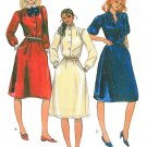 Belted Dress Sewing Pattern 80s Disco 16 Button Short Long Sleeve Mandarin Collar Knee Length 7745