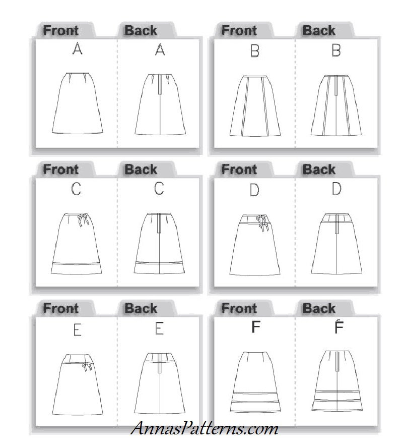 Aline Skirt Sewing Pattern Plus Womens 1622 Easy Flared 4461