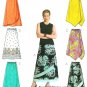 Easy Skirt Sewing Pattern 8-14 Elastic Waist Mock Wrap Handkerchief Shaped 4803
