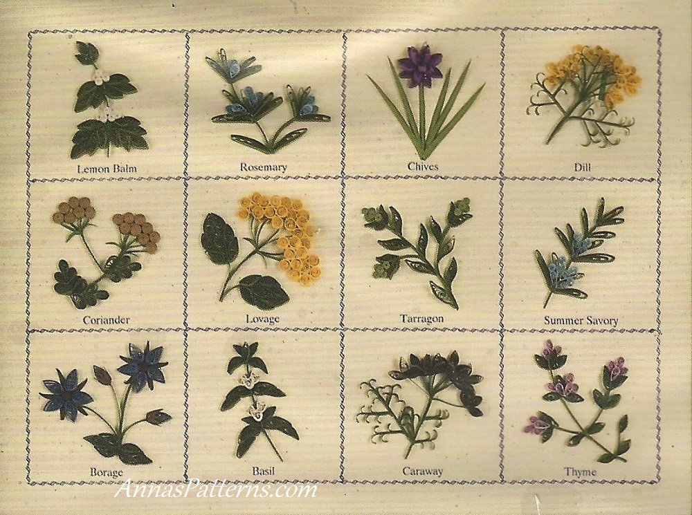 Herb Sampler Quilling Kit Lake City Crafts Cork Workboard Tapered ...