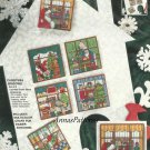 Christmas Windows Ornaments Cross Stitch Kit Tree Santa Gift Tags Bucilla 3 x 3