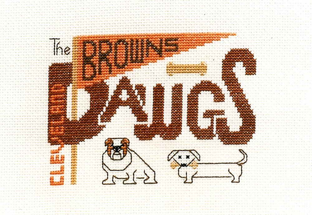 NFL Cleveland Browns Cross Stitch Craft Kit