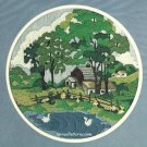 Farm Scene Longstitch Needlepoint Embroidery Kit Tree Barn Pond Ducks Vintage Something Special