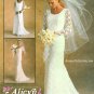 Lace Overlay Wedding Dress Gown Sewing Pattern 18 Classic Slim Fit Round Neck 9133