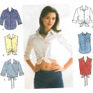Daisy Duke Shirt Sewing Pattern Plus 14-20 Wrap Front Button Sleeveless 3/4 Sleeve 9200