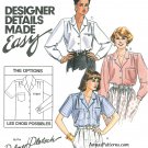 Easy Blouse Sewing Pattern 12 Button Front Short Long Sleeve Dress Career 4880